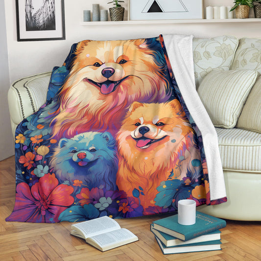 Chow Chow Blanket, Trippy Psychedelics Chow Chow Fleece Blanket, Chow Chow Throw Blanket, Chow Chow Gifts