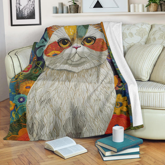 Exotic Shorthair cat Blanket, Trippy Psychedelics Exotic Shorthair cat Fleece Blanket, Exotic Shorthair cat Throw Blanket, Exotic Shorthair cat Gifts