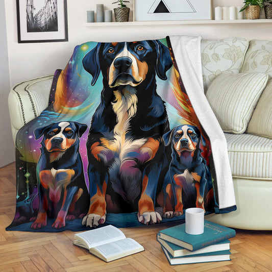 Entlebucher Mountain Blanket, Trippy Psychedelics Entlebucher Mountain Fleece Blanket, Entlebucher Mountain Throw Blanket, Entlebucher Mountain Gifts