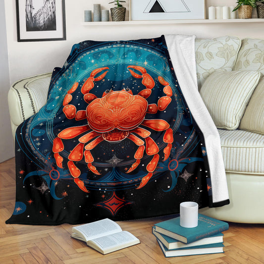 Crab Zodiac Blanket, Cancer Zodiac Sign, Cancer Zodiac Gifts, Cancer Throw Blanket