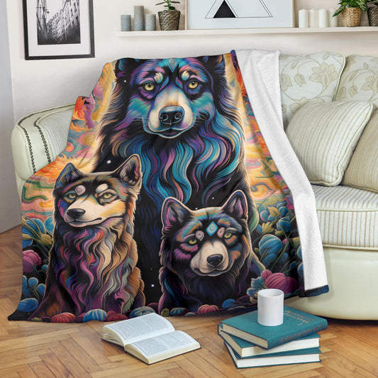 Asian Shepherd Blanket, Trippy Psychedelics Asian Shepherd Fleece Blanket, Asian Shepherd Throw Blanket, Asian Shepherd Gifts