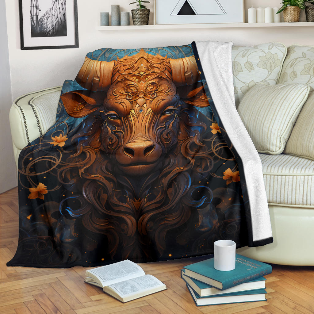 Taurus Zodiac Mysterious Blanket, Bull Zodiac Sign, Taurus Zodiac Gifts, Taurus Throw Blanket