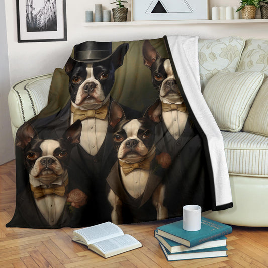 Boston Terrier Family Blanket, Boston Terrier Blanket, Boston Terrier Throw Blanket, Boston Terrier, Boston Terrier Gifts