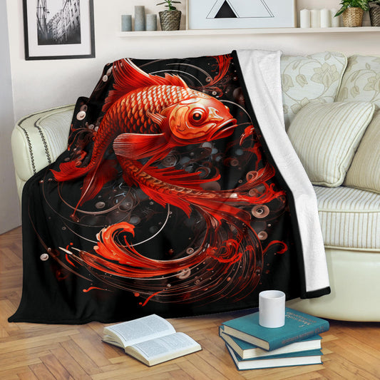 Fish Zodiac Blanket, Pisces Zodiac Gifts, Fish Zodiac Throw Blanket, Fish Zodiac Sign Fleece Blanket