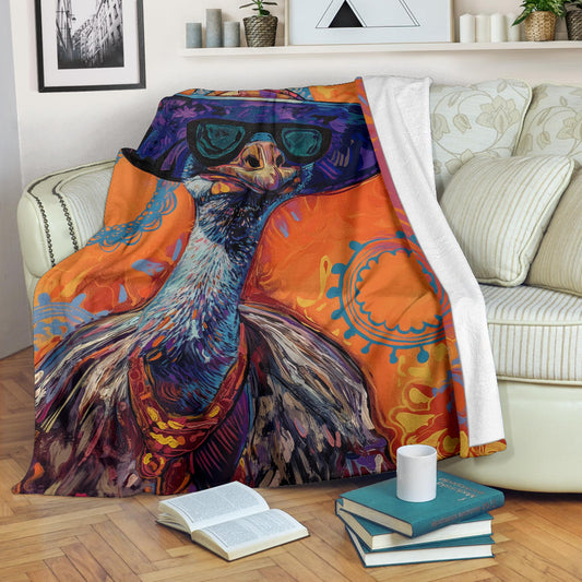 Emu Blanket, Trippy Psychedelics Emu Fleece Blanket, Emu Throw Blanket, Emu Gifts