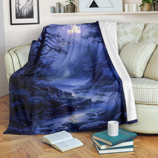 Mystic Moonlight Blanket, Mystic Moonlight Estetic Blanket, Mystic Moonlight Blanket Gift, Blanket