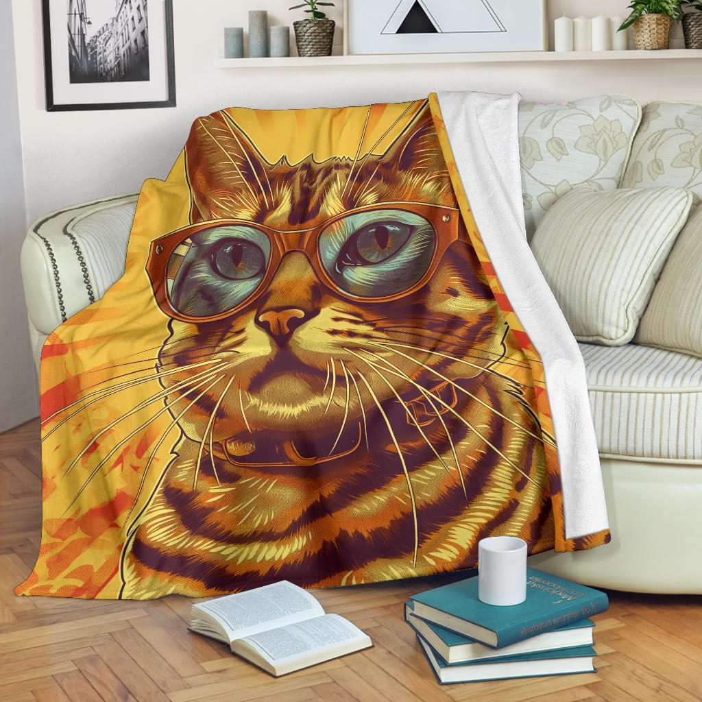 Ocicat Cat Blanket, Trippy Psychedelics Ocicat Cat Fleece Blanket, Ocicat Cat Throw Blanket, Ocicat Cat Gifts