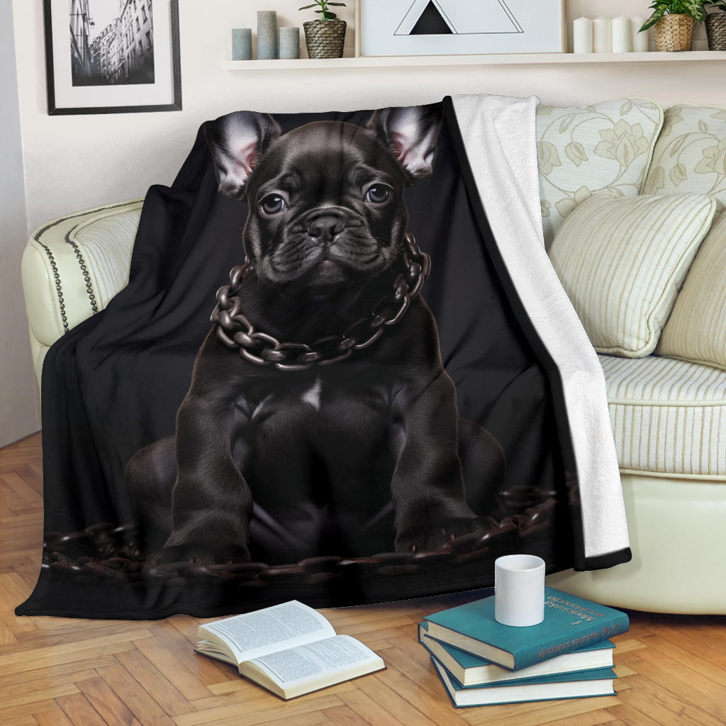 Black French Bulldog Blanket, French Bulldog Throw Blanket, French Bulldog Fleece Blanket, French Bulldog Gifts