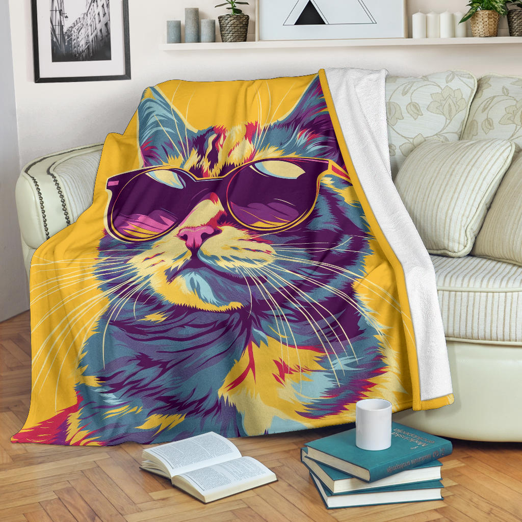 American Shorthair cat Blanket, Trippy Psychedelics American Shorthair cat Fleece Blanket, American Shorthair cat Throw Blanket, American Shorthair cat Gifts