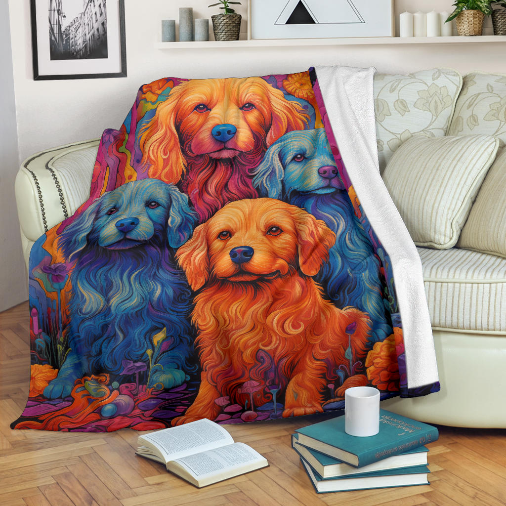 Bolognese Blanket, Trippy Psychedelics Bolognese Fleece Blanket, Bolognese Throw Blanket, Bolognese Gifts