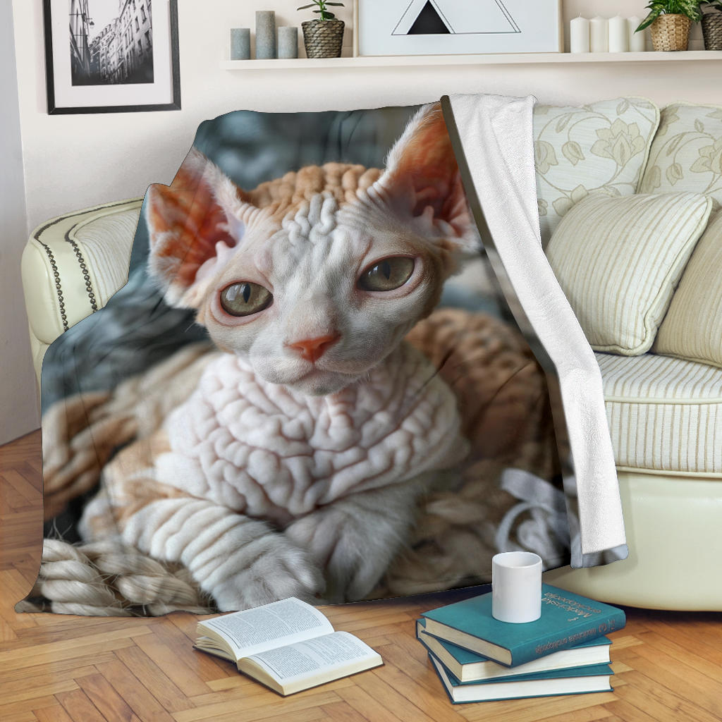 Cornish Rex cat Blanket, Trippy Psychedelics Cornish Rex cat Fleece Blanket, Cornish Rex cat Throw Blanket, Cornish Rex cat Gifts