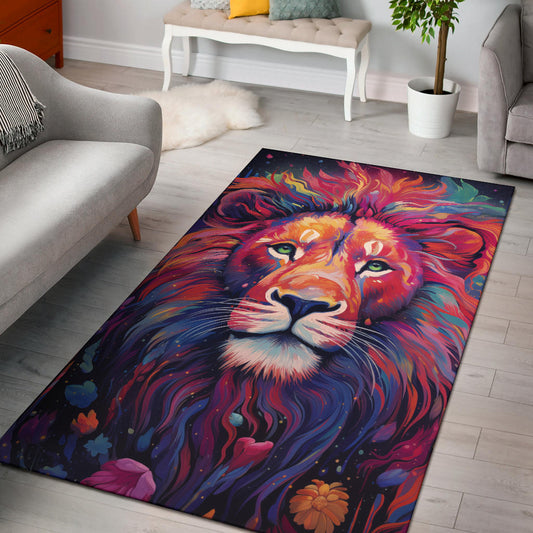 Lion rug, Lion Trippy Rug, Lion Gifts, Lion Decor