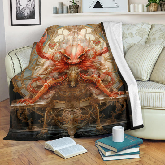 Crab Zodiac Blanket, Cancer Zodiac Sign, Cancer Zodiac Gifts, Cancer Throw Blanket