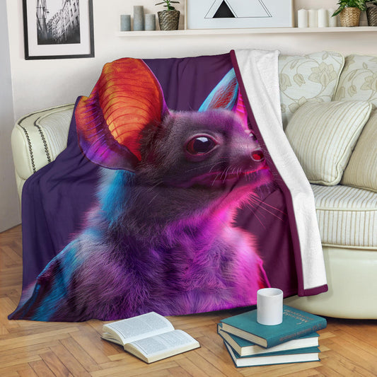 Bat animal Blanket, Trippy Psychedelics Bat animal Fleece Blanket, Bat animal Throw Blanket, Bat animal Gifts