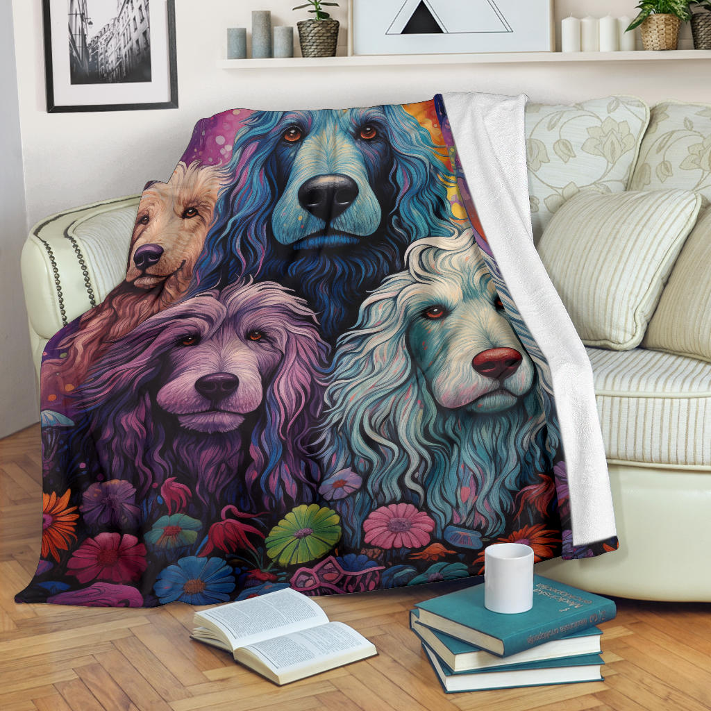 Bergamasco Sheepdog Blanket, Trippy Psychedelics Bergamasco Sheepdog Fleece Blanket, Bergamasco Sheepdog Throw Blanket, Bergamasco Sheepdog Gifts