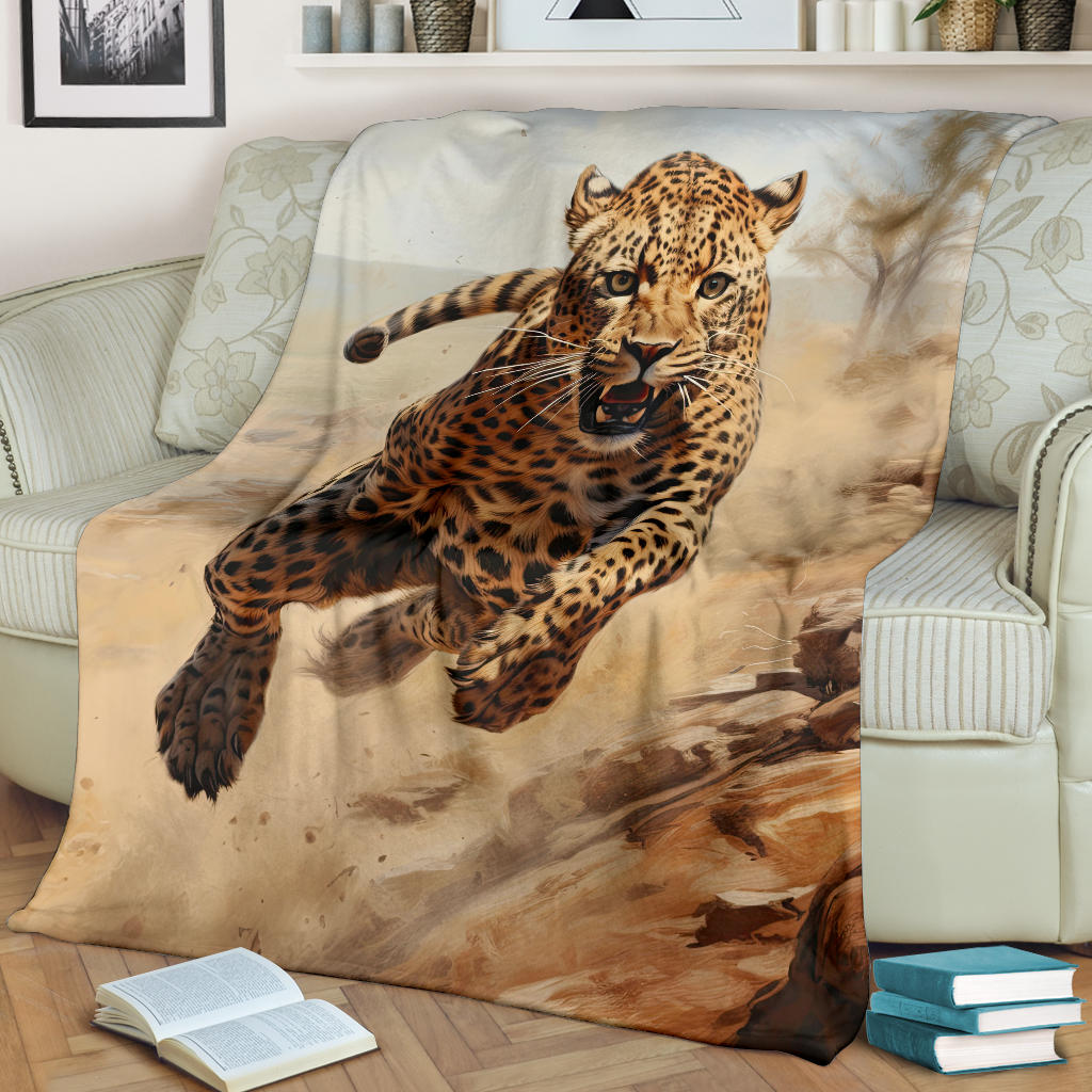 Cheetah Sprint Blanket