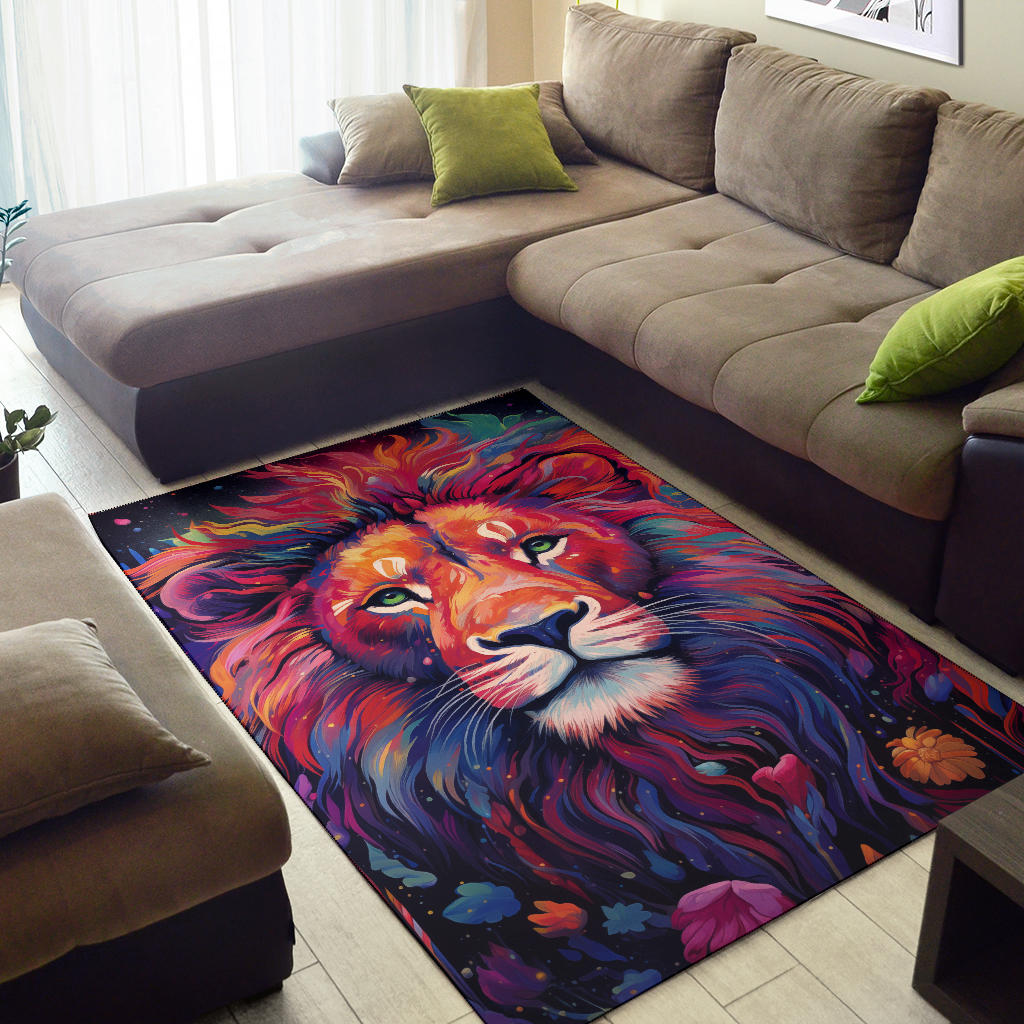 Lion rug, Lion Trippy Rug, Lion Gifts, Lion Decor