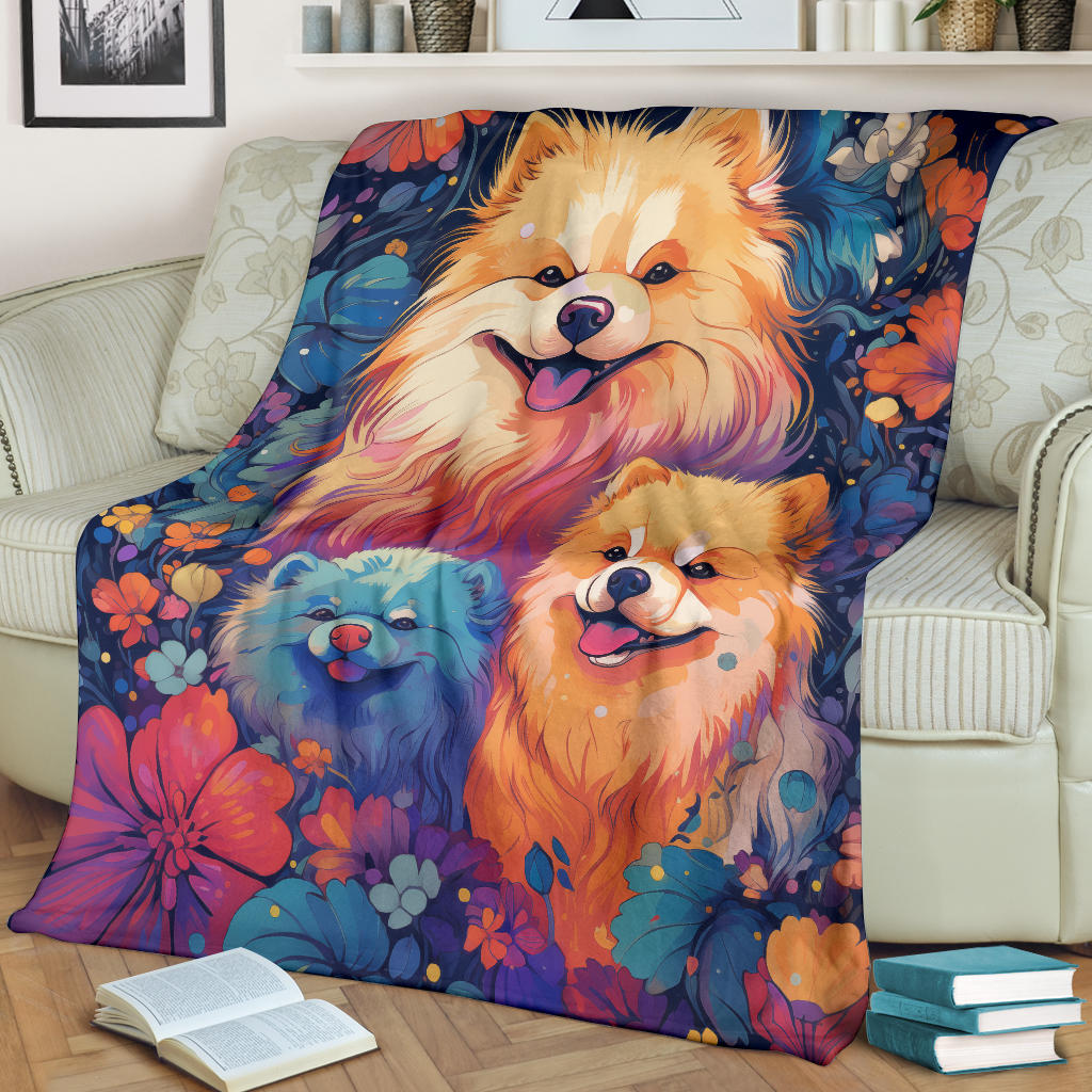 Chow Chow Blanket, Trippy Psychedelics Chow Chow Fleece Blanket, Chow Chow Throw Blanket, Chow Chow Gifts