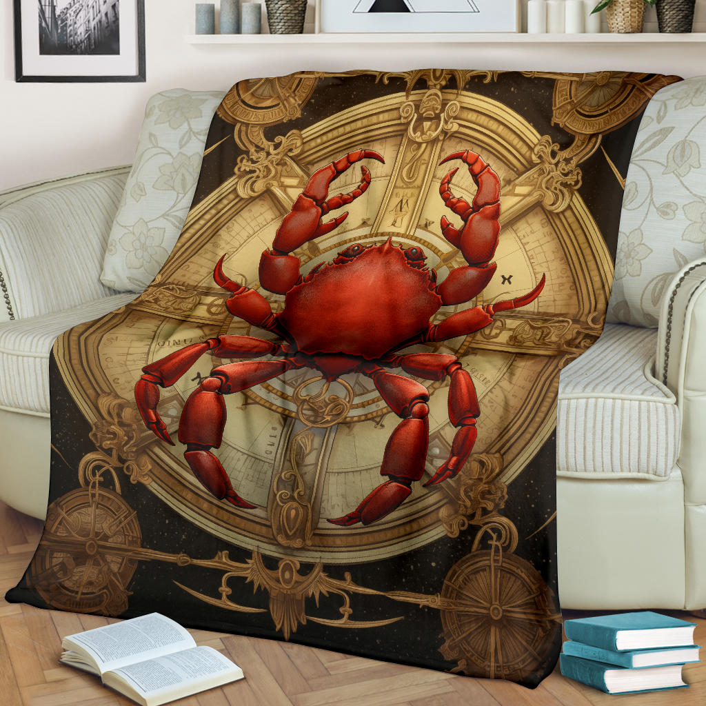 Crab Zodiac Blanket, Cancer Zodiac Sign, Cancer Zodiac Gifts, Cancer Throw Blanket