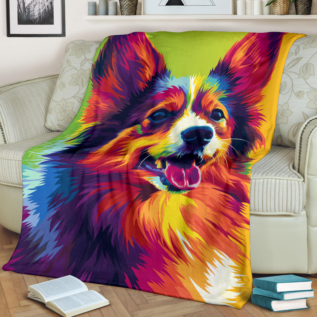 Icelandic Sheepdog Blanket, Trippy Psychedelics Icelandic Sheepdog Fleece Blanket, Icelandic Sheepdog Throw Blanket, Icelandic Sheepdog Gifts