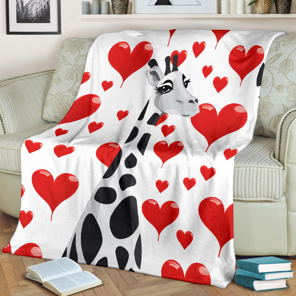 Giraffe Hearts Blanket