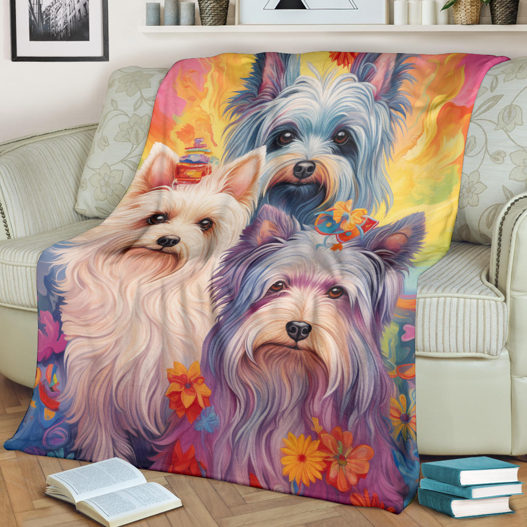 Biewer Terri Blanket, Trippy Psychedelics Biewer Terri Fleece Blanket, Biewer Terri Throw Blanket, Biewer Terri Gifts