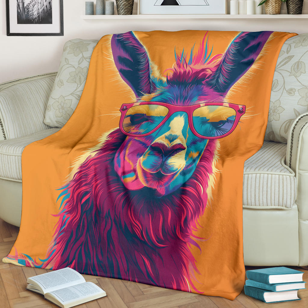 Lama Blanket, Trippy Psychedelics Lama Fleece Blanket, Lama Throw Blanket, Lama Gifts