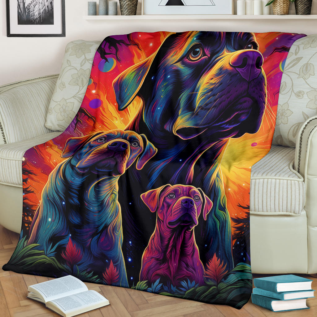 Cane Corso Blanket, Trippy Psychedelics Cane Corso Fleece Blanket, Cane Corso Throw Blanket, Cane Corso Gifts