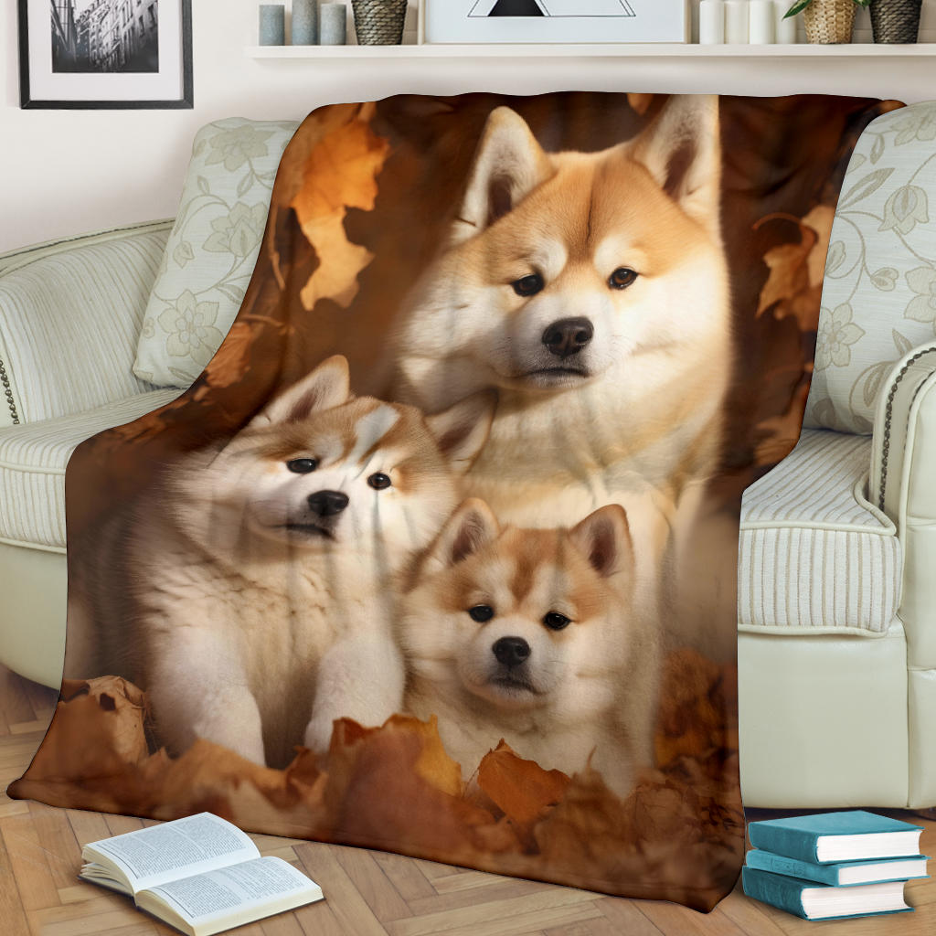 Akita Family Blanket, Akita Blanket, Akita Throw Blanket, Akira, Akira Gifts