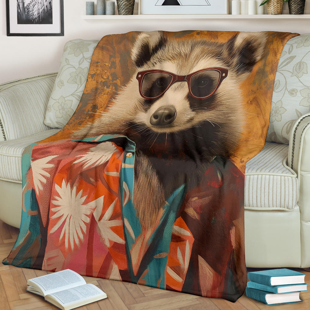 Badger Blanket, Trippy Psychedelics Badger Fleece Blanket, Badger Throw Blanket, Badger Gifts