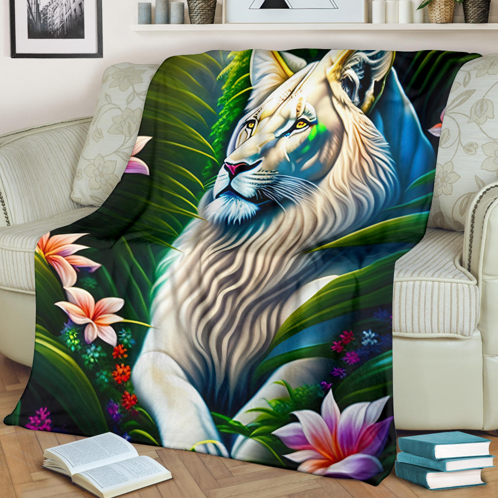 White Lion Blanket