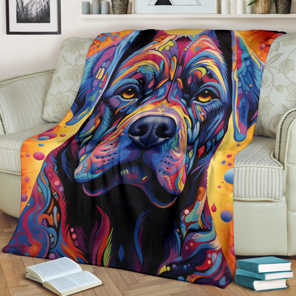 Cane Corso Blanket, Trippy Psychedelics Cane Corso Fleece Blanket, Cane Corso Throw Blanket, Cane Corso Gifts