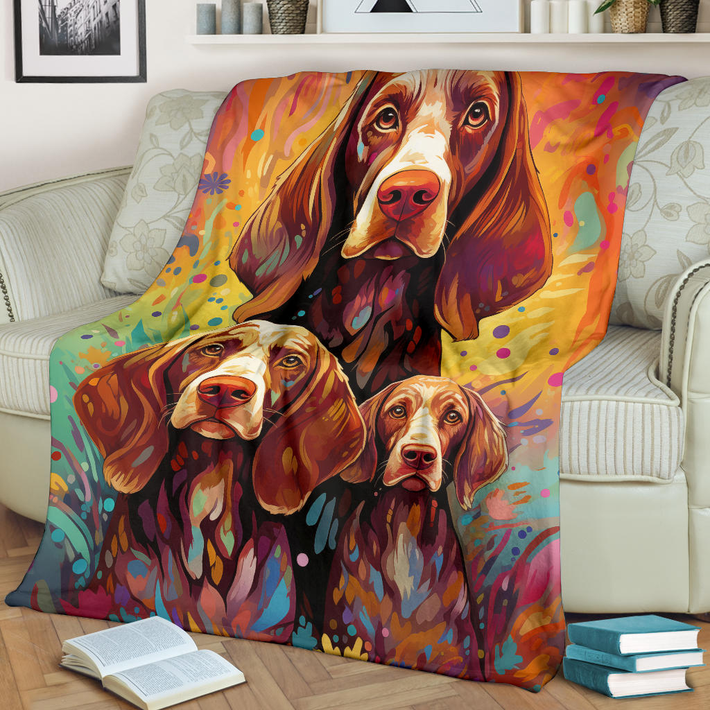 Bracco Italiano Blanket, Trippy Psychedelics Bracco Italiano Fleece Blanket, Bracco Italiano Throw Blanket, Bracco Italiano Gifts