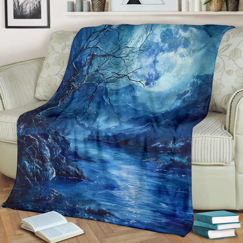 Mystic Moonlight Blanket, Mystic Moonlight Estetic Blanket, Mystic Moonlight Blanket Gift, Blanket