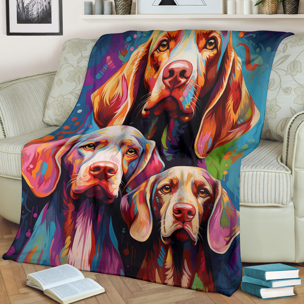 Bracco Italiano Blanket, Trippy Psychedelics Bracco Italiano Fleece Blanket, Bracco Italiano Throw Blanket, Bracco Italiano Gifts