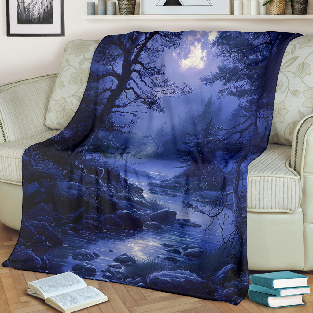 Mystic Moonlight Blanket, Mystic Moonlight Estetic Blanket, Mystic Moonlight Blanket Gift, Blanket