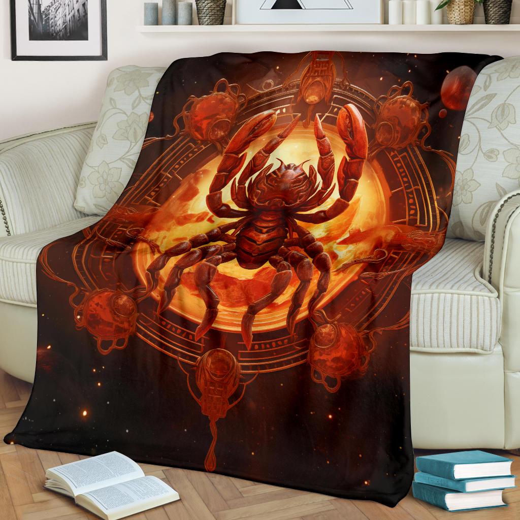 Scorpion Scorpius Zodiac Blanket, Scorpion Scorpius Zodiac Gifts, Scorpius Throw Blanket, Scorpius Fleece Blanket