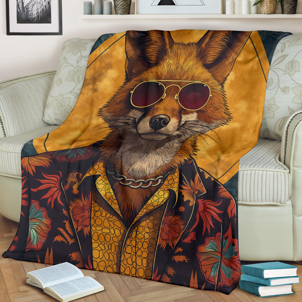 Jackal animal Blanket, Trippy Psychedelics Jackal animal Fleece Blanket, Jackal animal Throw Blanket, Jackal animal Gifts