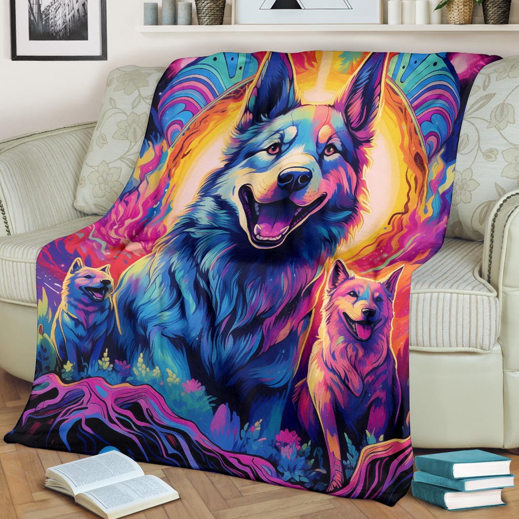 Asian Shepherd Blanket, Trippy Psychedelics Asian Shepherd Fleece Blanket, Asian Shepherd Throw Blanket, Asian Shepherd Gifts