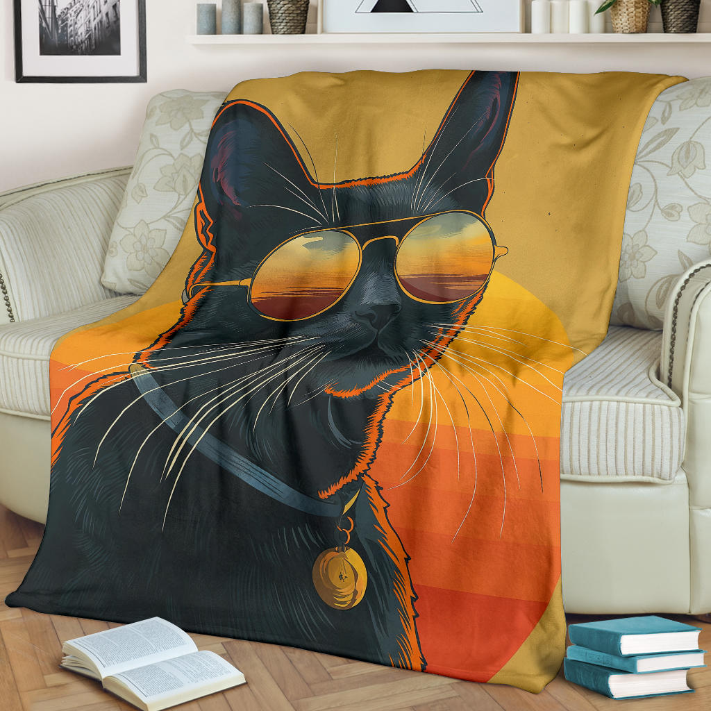 Bombay cat Blanket, Trippy Psychedelics Bombay cat Fleece Blanket, Bombay cat Throw Blanket, Bombay cat Gifts