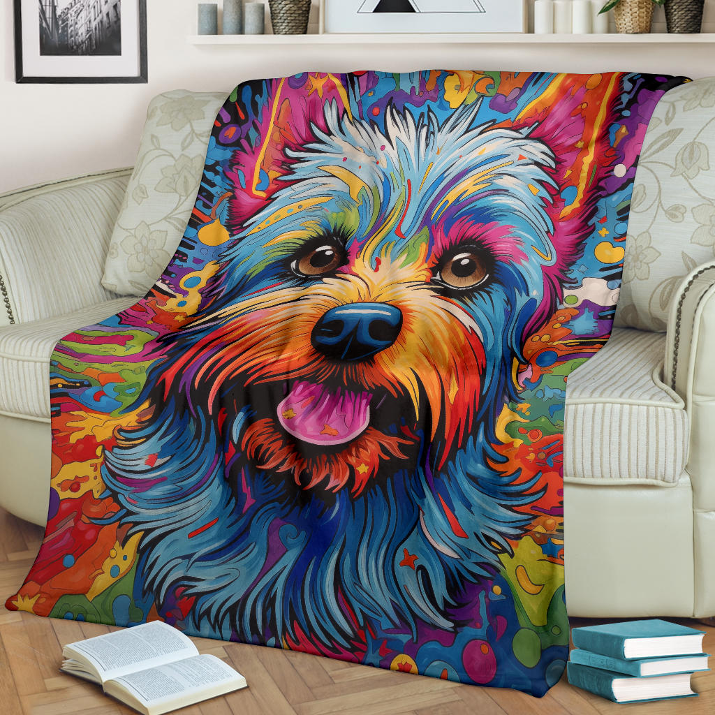 Biewer Terri Blanket, Trippy Psychedelics Biewer Terri Fleece Blanket, Biewer Terri Throw Blanket, Biewer Terri Gifts