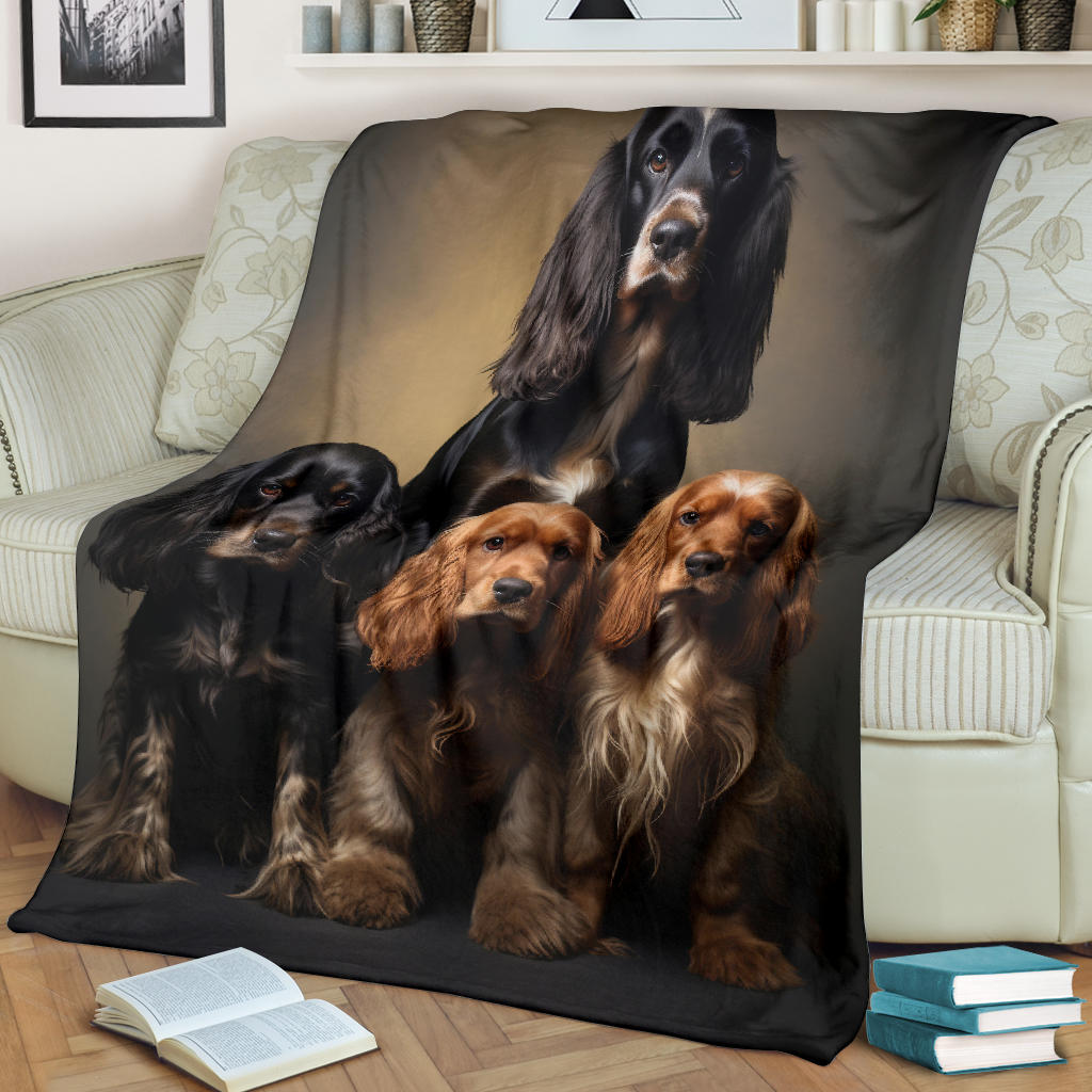 Cocker Spaniel Family Blanket, Cocker Spaniel Blanket,Cocker Spaniel Throw Blanket, Cocker Spanie, Cocker Spaniel Gifts