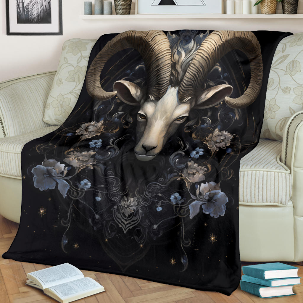 Aries Zodiac Blanket, Ram Zodiac Sign, Aries Gifts, Aries Throw Blanket, Ram Zodiac Gifts