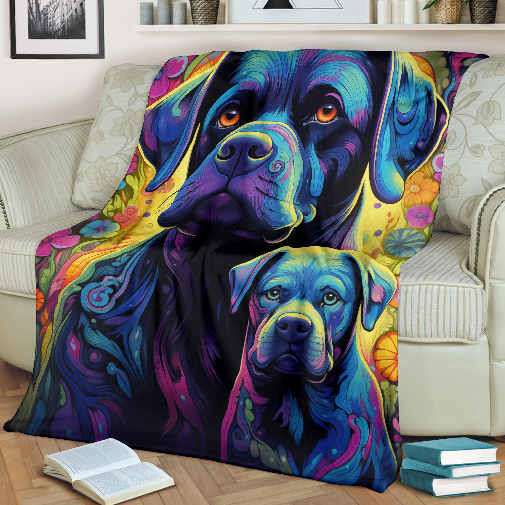 Cane Corso Blanket, Trippy Psychedelics Cane Corso Fleece Blanket, Cane Corso Throw Blanket, Cane Corso Gifts