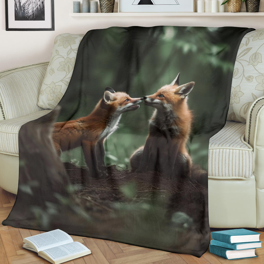 Cute Foxes Blanket