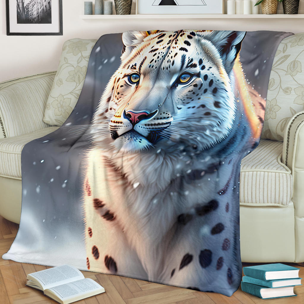 Snow Leopard Blanket