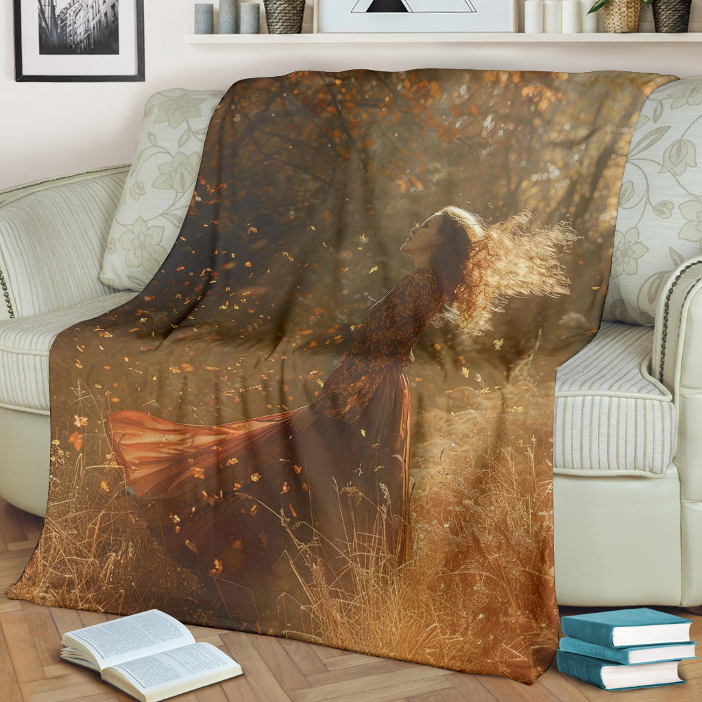 Autumn Aura Blanket, Autumn Aura Estetic Blanket, Autumn Aura Blanket Gift, Blanket