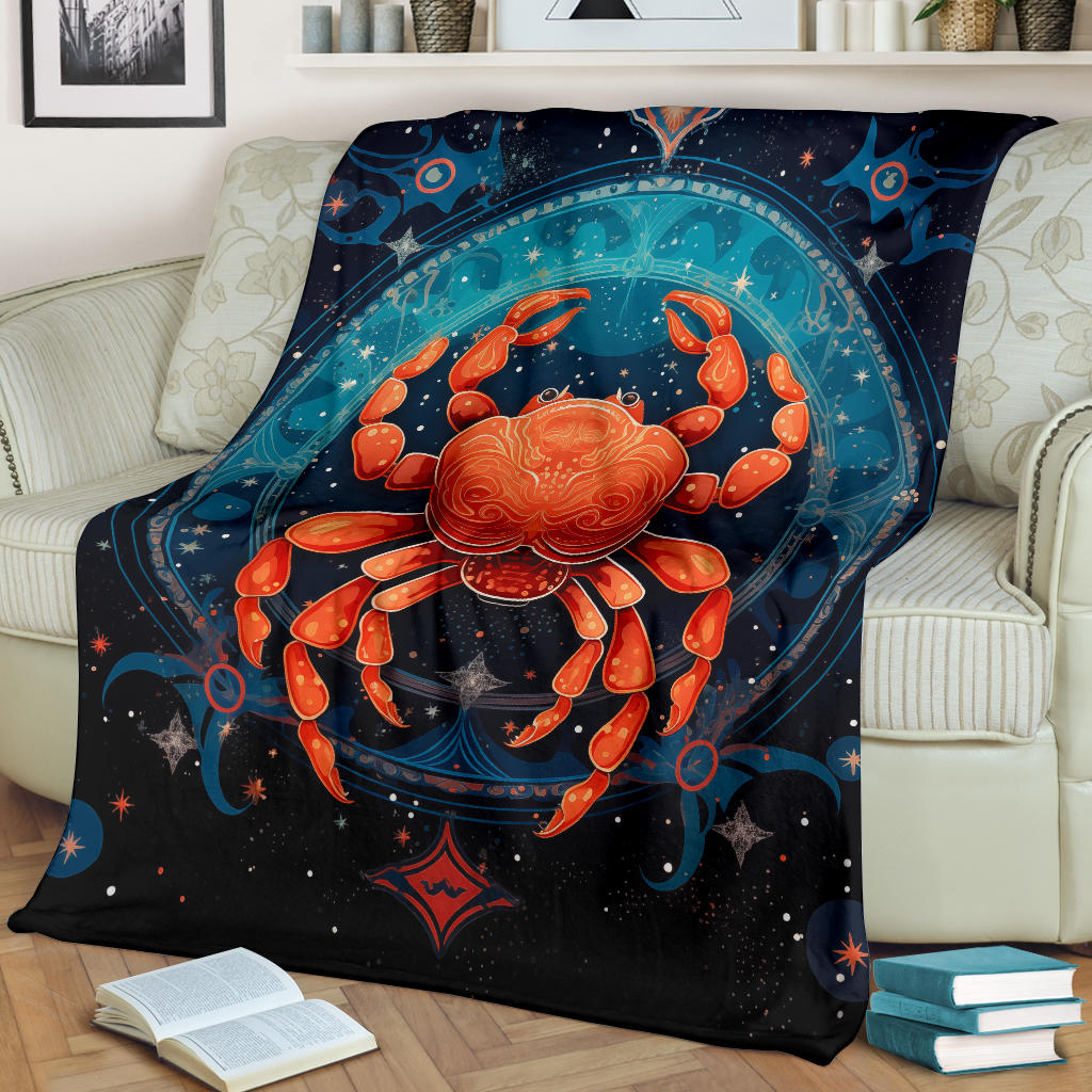 Crab Zodiac Blanket, Cancer Zodiac Sign, Cancer Zodiac Gifts, Cancer Throw Blanket