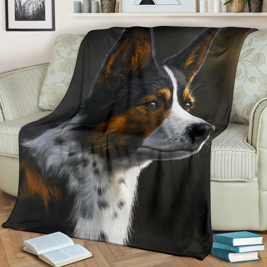 Karelian Bear Dog Blanket, Trippy Psychedelics Karelian Bear Dog Fleece Blanket, Karelian Bear Dog Throw Blanket, Karelian Bear Dog Gifts