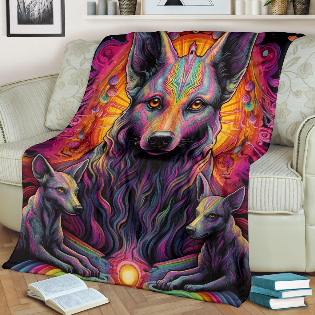 Czechoslovakian Vlcak  Blanket, Trippy Psychedelics Czechoslovakian Vlcak Fleece Blanket, Czechoslovakian Vlcak Throw Blanket, Czechoslovakian Vlcak Gifts